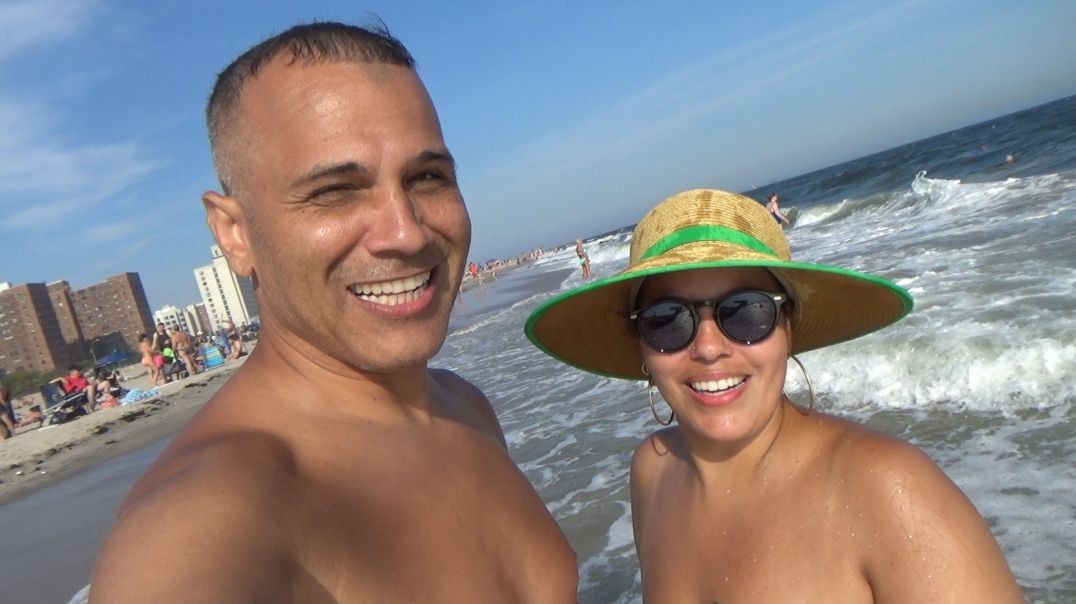 ⁣Coney Island Beach With Friends